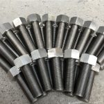 254smo uns s31254 en1,4547 śruby i nakrętki 1-1 / 2 ”-8unx180mm pręt gwintowany